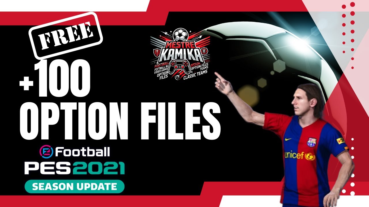 +100 option files para PES 2021!! Times clássicos - Patches - Temporada 2025-26 - Completão!