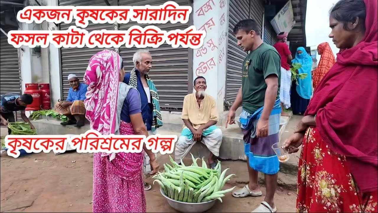 একজন কৃষকের সারাদিন | ফসল কাটা থেকে বিক্রি পর্যন্ত | কৃষকের পরিশ্রমের গল্প