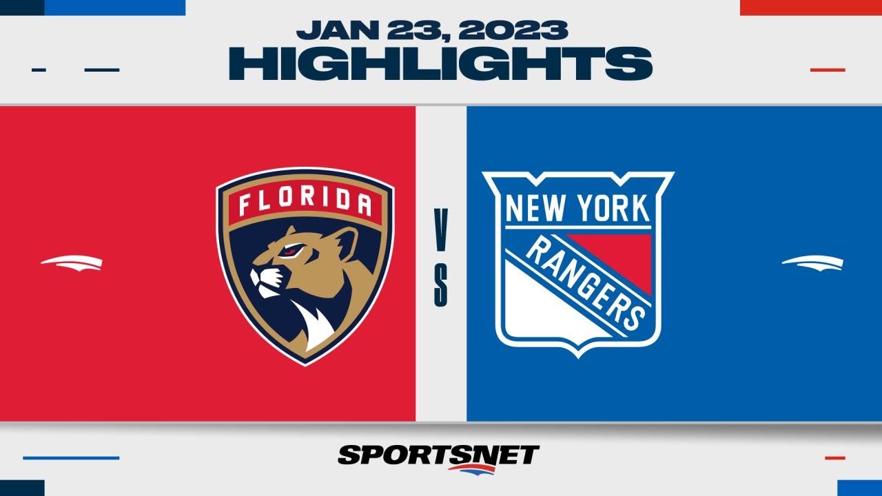 NHL Highlights | Panthers vs. Rangers - January 23, 2023