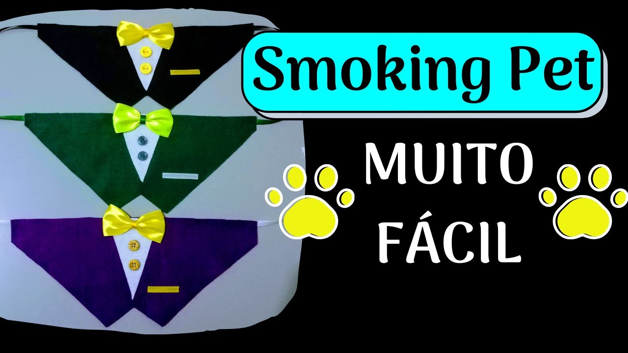 Como fazer Smoking Pet | Super Fácil | Sem Costura | Passo a Passo