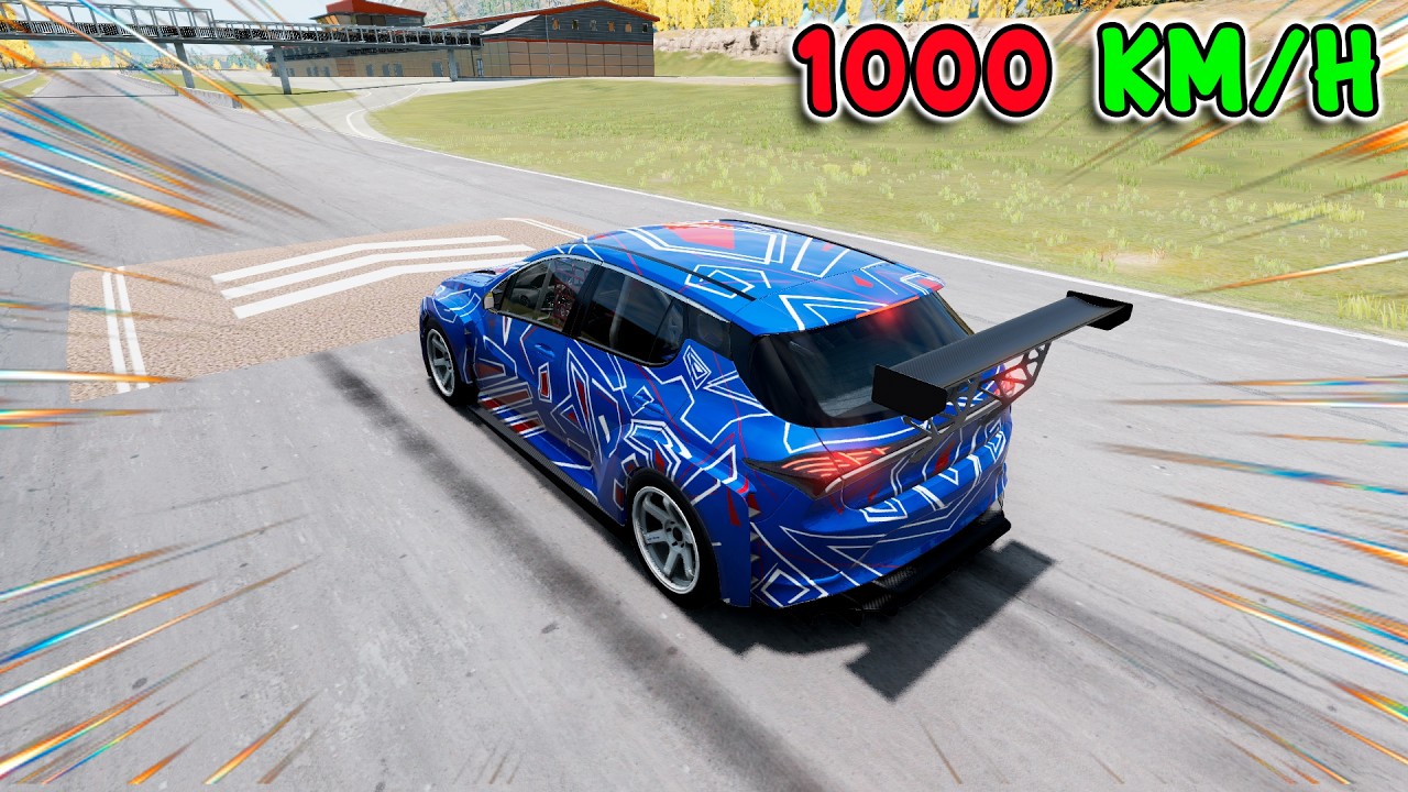 CRAZY CAR ACCELERATION UP TO 1000 MPH! WHAT WILL HAPPEN TO THEM? BeamNG Drive \ Ep.14