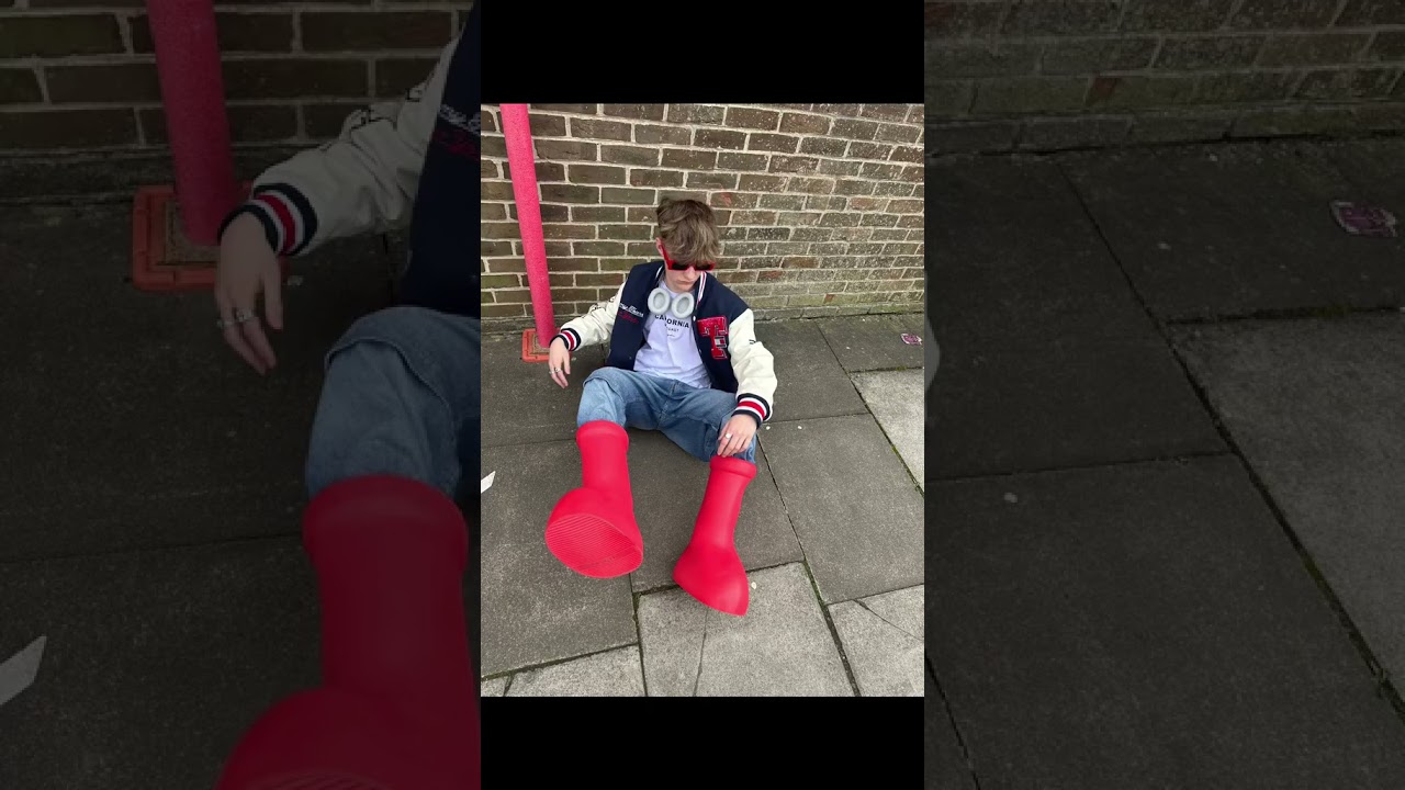 MSCHF BIG RED BOOTS from Upshoeru