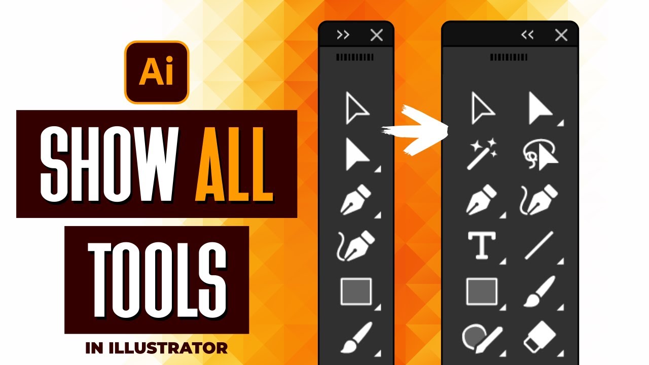 Как отобразить ВСЕ инструменты в Adobe Illustrator CC 2022