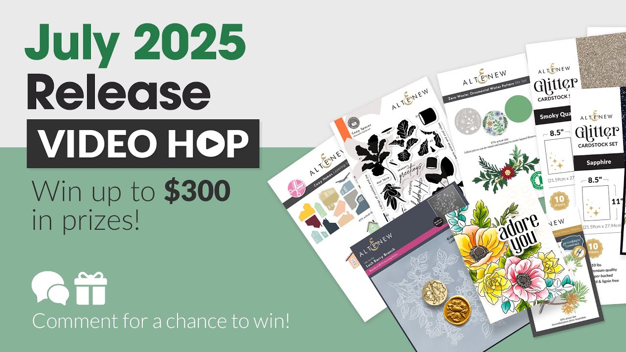 Altenew July Release video hop, giveaway and colourful fun!!