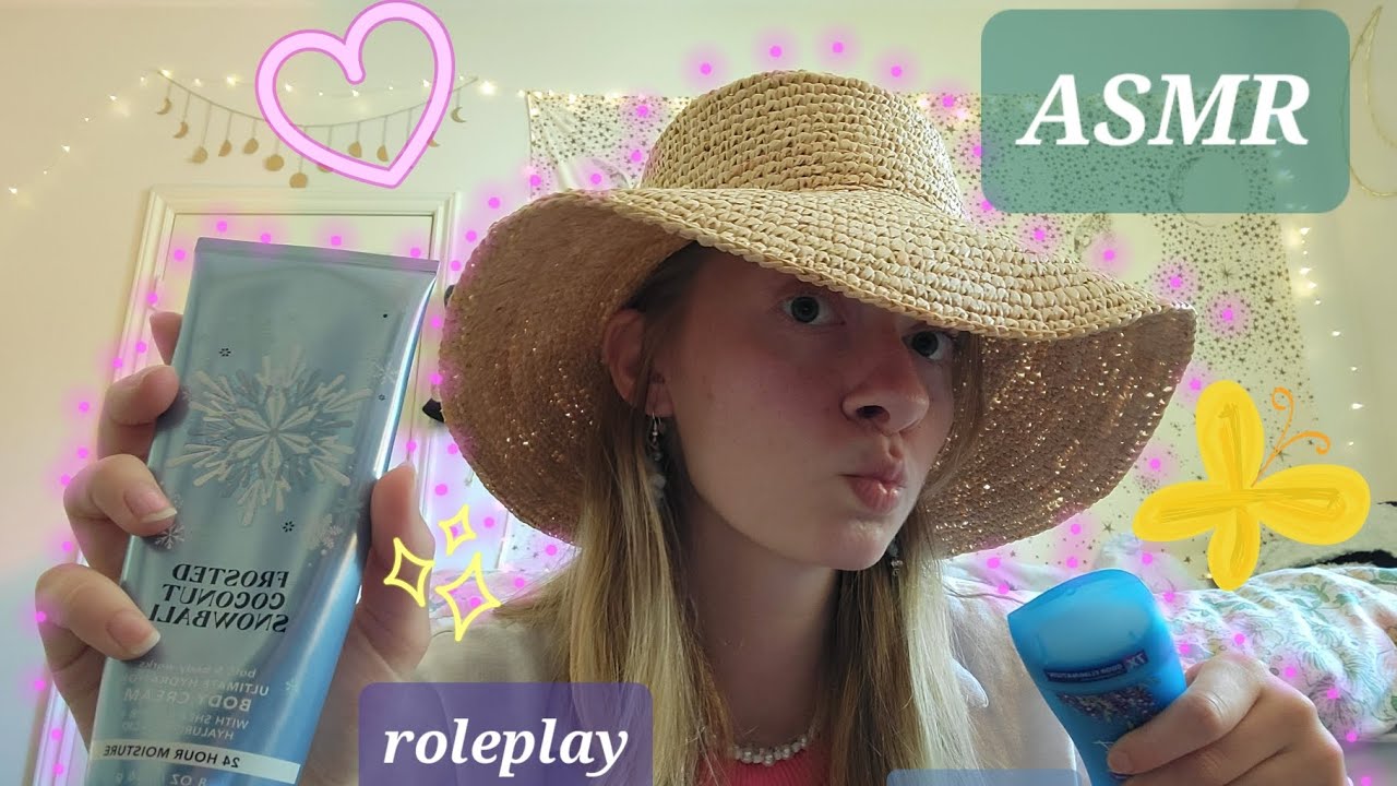 ASMR getting you ready for the beach roleplay (personal attention)