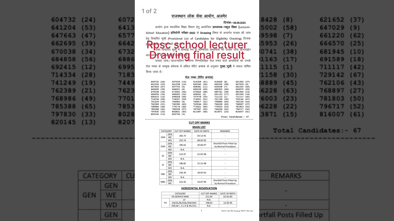 #rpsc1stgrade #drawing #results #rpsc #finalresults #firstgradeexam #drawing 🥳🥳
