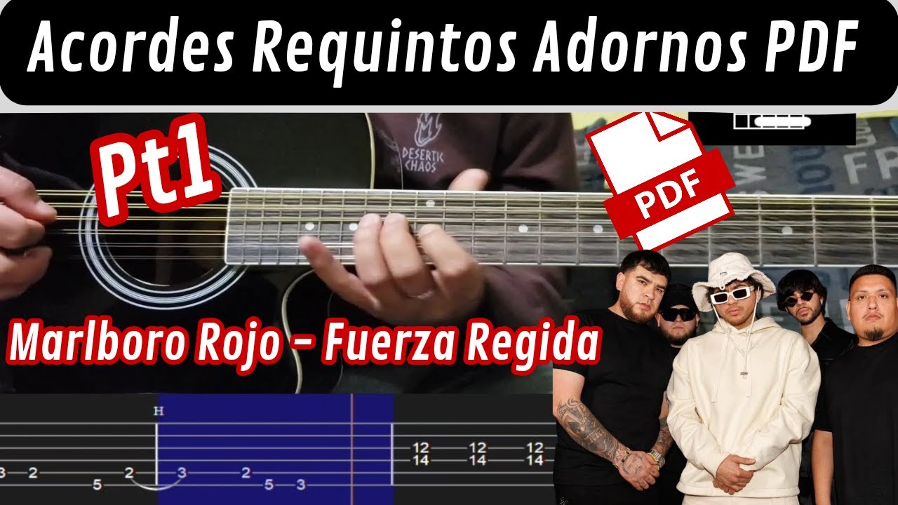 Marlboro Rojo - Fuerza Regida + Adornos + Requinto + Acordes | TUTORIAL DE GUITARRA