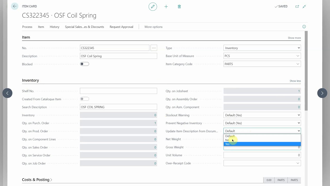 How to create items from within service documents in Garage Hive