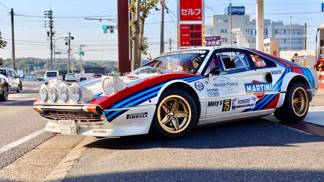 【ラリージャパン2025】ガソスタ給油!!貴重なラリーカー達が街のガソスタでリフューエル!!/ヒストリックカークラス【リエゾン】