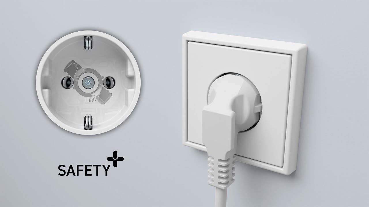 Safety Plus &ndash; Steckdose mit integriertem Ber&uuml;hrungsschutz