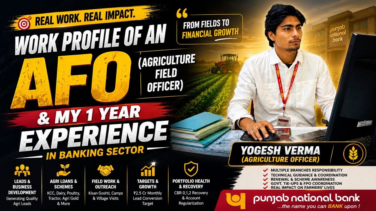 AFO Work Profile | Agriculture Field Officer Job | 1 Year Experience in PNB | IBPS AFO Reality #afo 