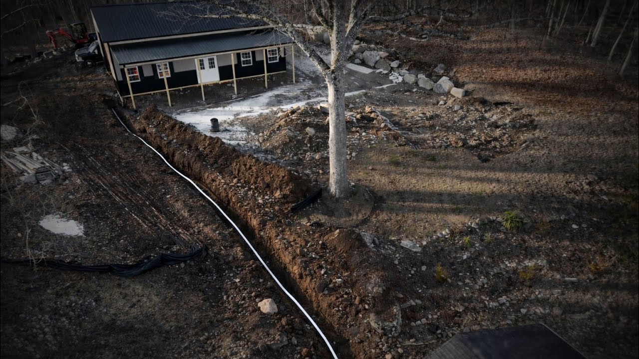 Trenching Utilities to the New Pole Barn — Start to Finish