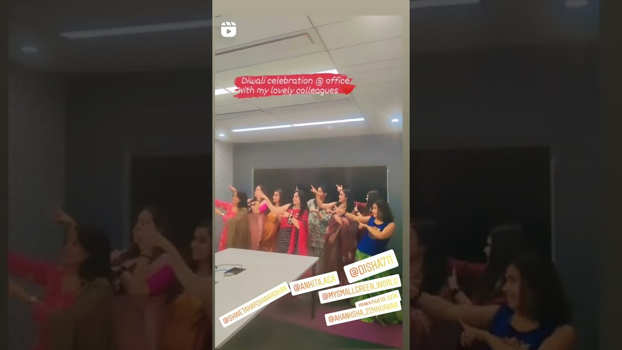 Diwali celebration in office with my lovely colleagues ❤️   #festivities#dilwalidiwali#choreography