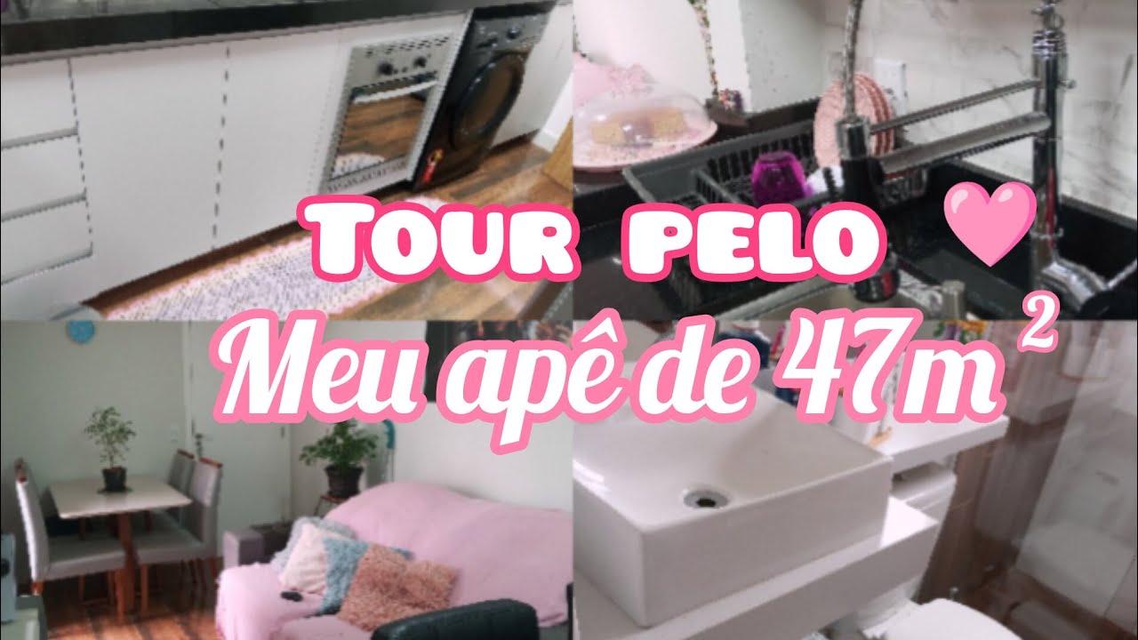 TOUR PELO MEU APARTAMENTO DE 47M ❤️