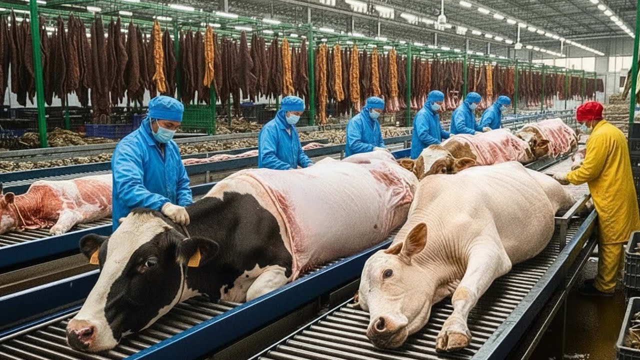 Inside the Cow Leather Factory – How Million-Dollar Products Are Made from Cow Skin (Full Process)