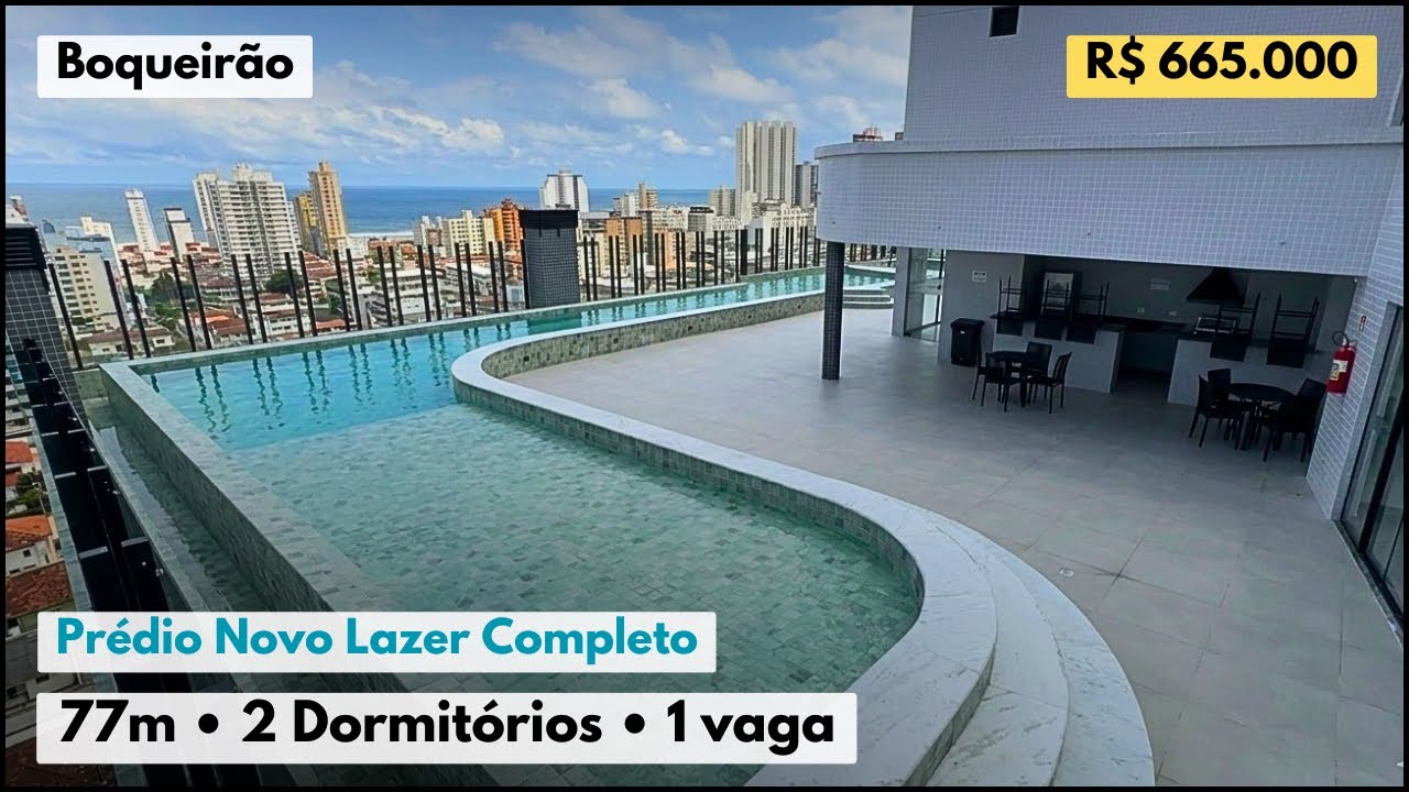 Apartamento novo com 2 dormitórios, 1 vaga no Boqueirão, Praia Grande -SP