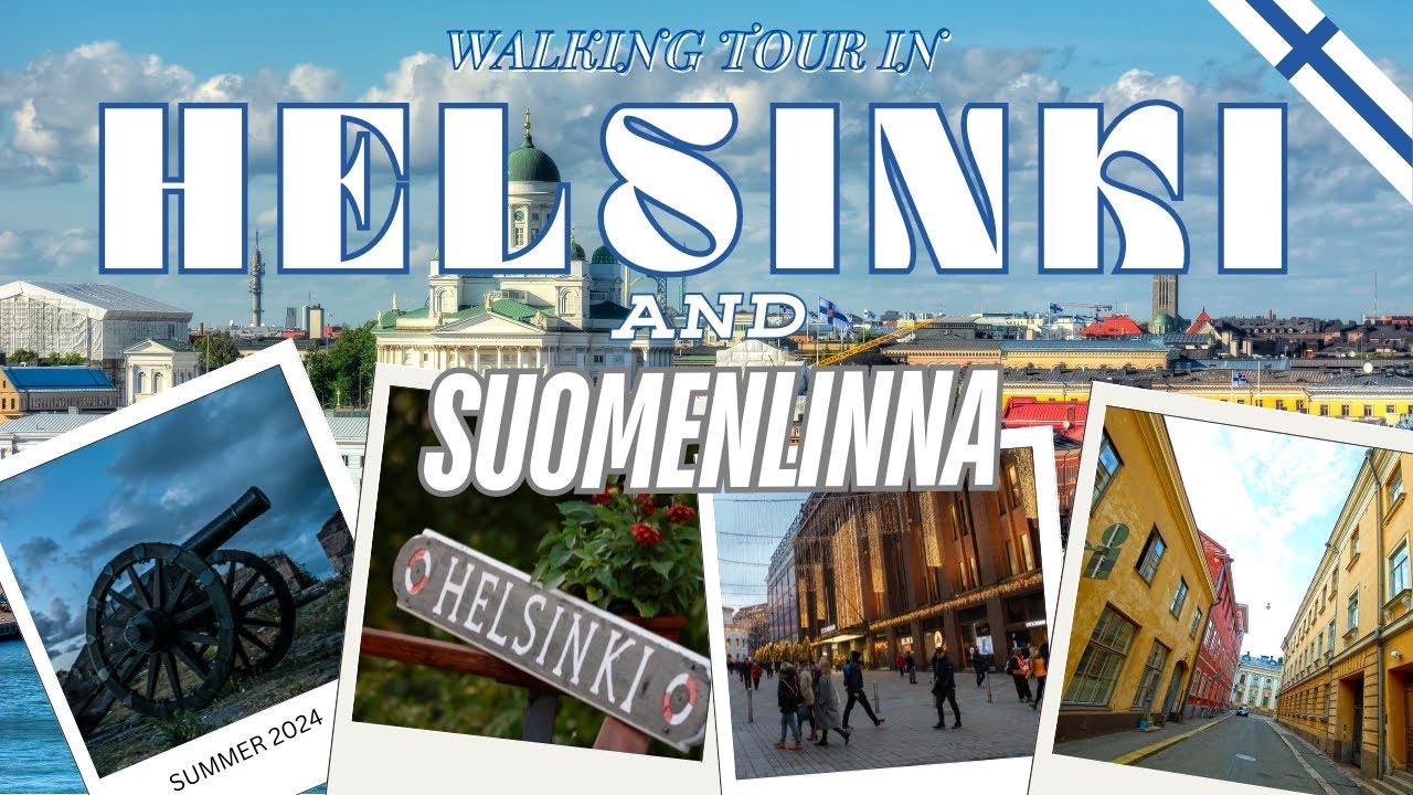 Helsinki 🇫🇮 Walking Tour (4K) : Temppeliaukio Church, Market Square, Helsinki Cathedral & More