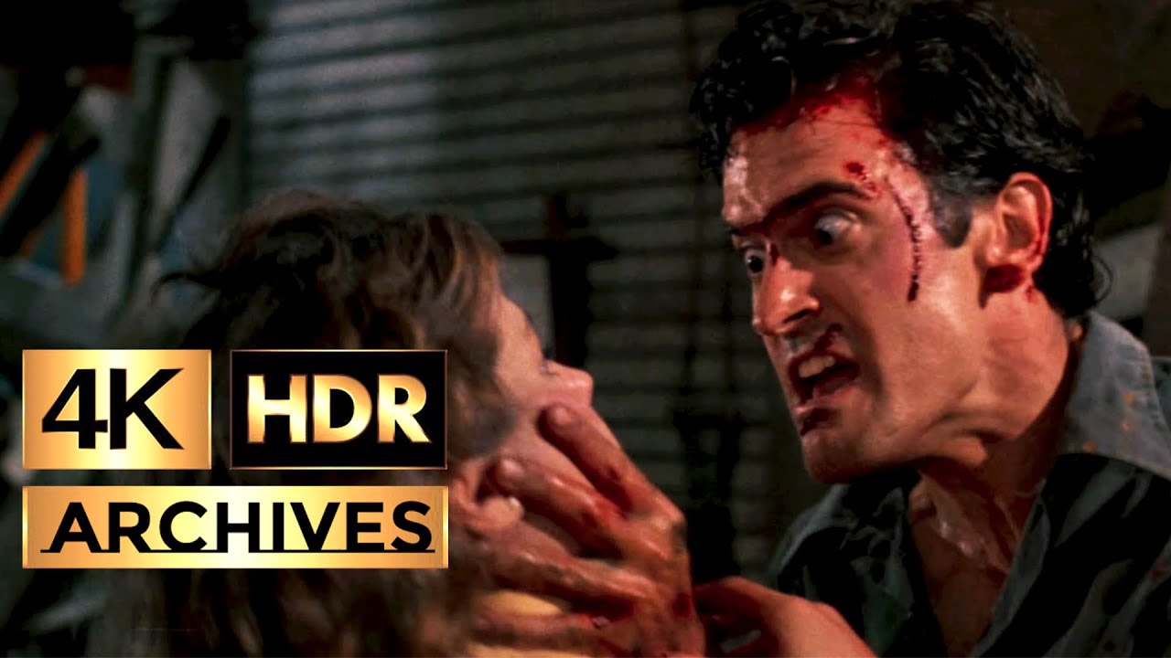 Evil Dead 2 |4K-HDR| Ash builds His Chainsaw and Boomstick 