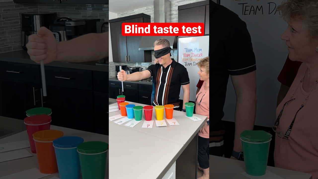 Blind taste test game #challenge #familygame #familychallenges