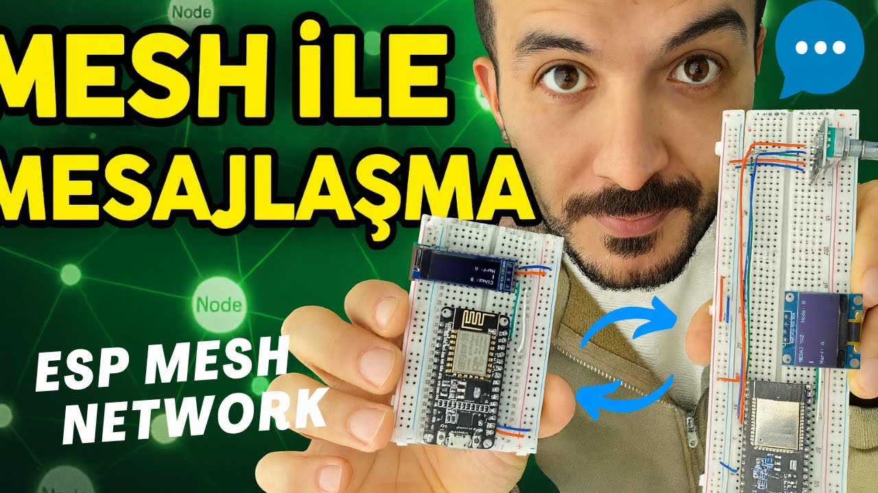 MESH Mesajlaşma Projesi ESP32 – ESP8266 | Encoder + OLED ile İnternetsiz Haberleşme