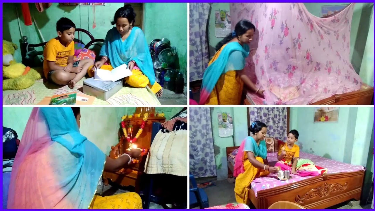 INDIAN MOM REAL EVENING TO NIGHT ROUTINE/kids Study,Tea Time,Veg Dinner Menu/Housewife Night Routine
