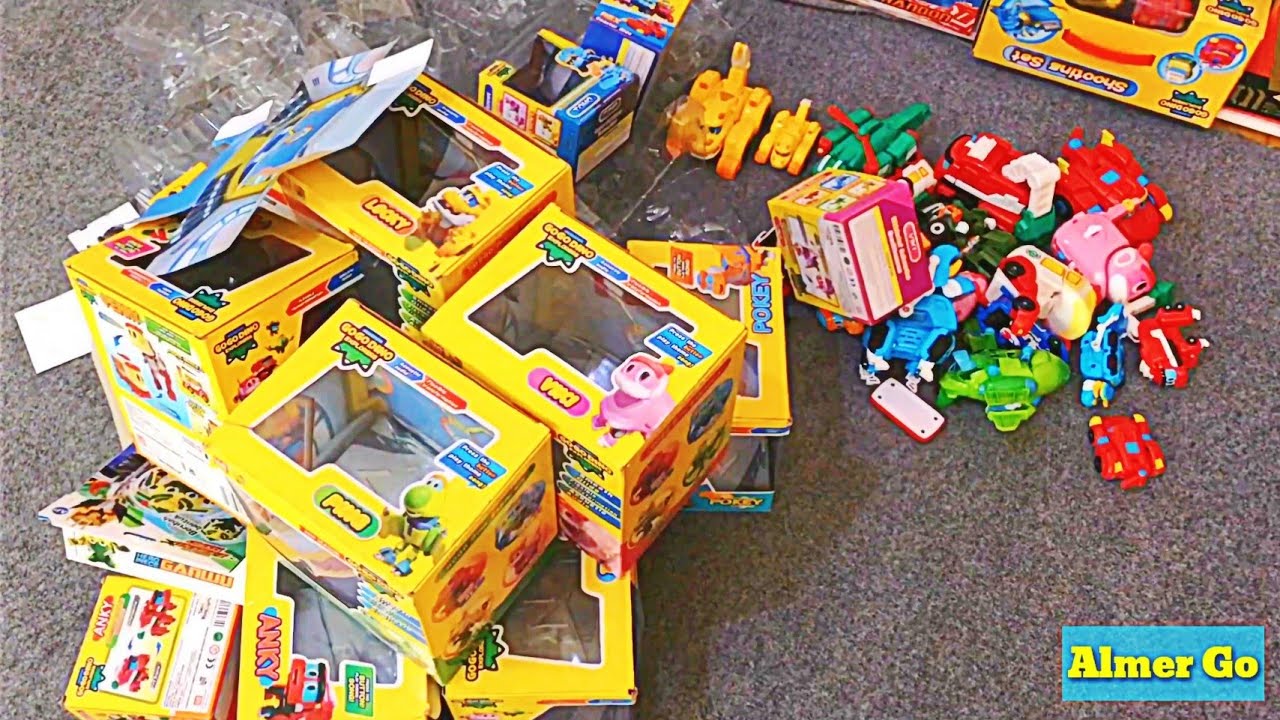 Masukin Banyak Mainan GOGODINO ke Dalam Box Kardus - Robot Dinosaurus