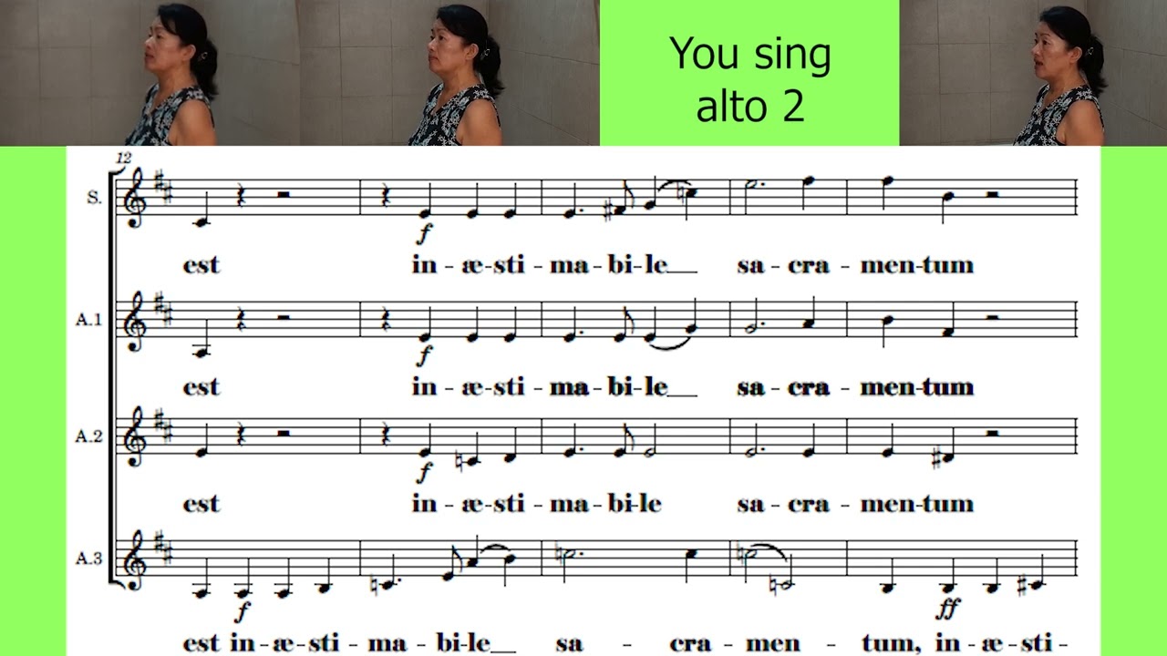 Locus iste [ Anton Bruckner] (arr.for female voices) karaoke for alto2 ロクス イステ　アルト2さん用　カラオケ