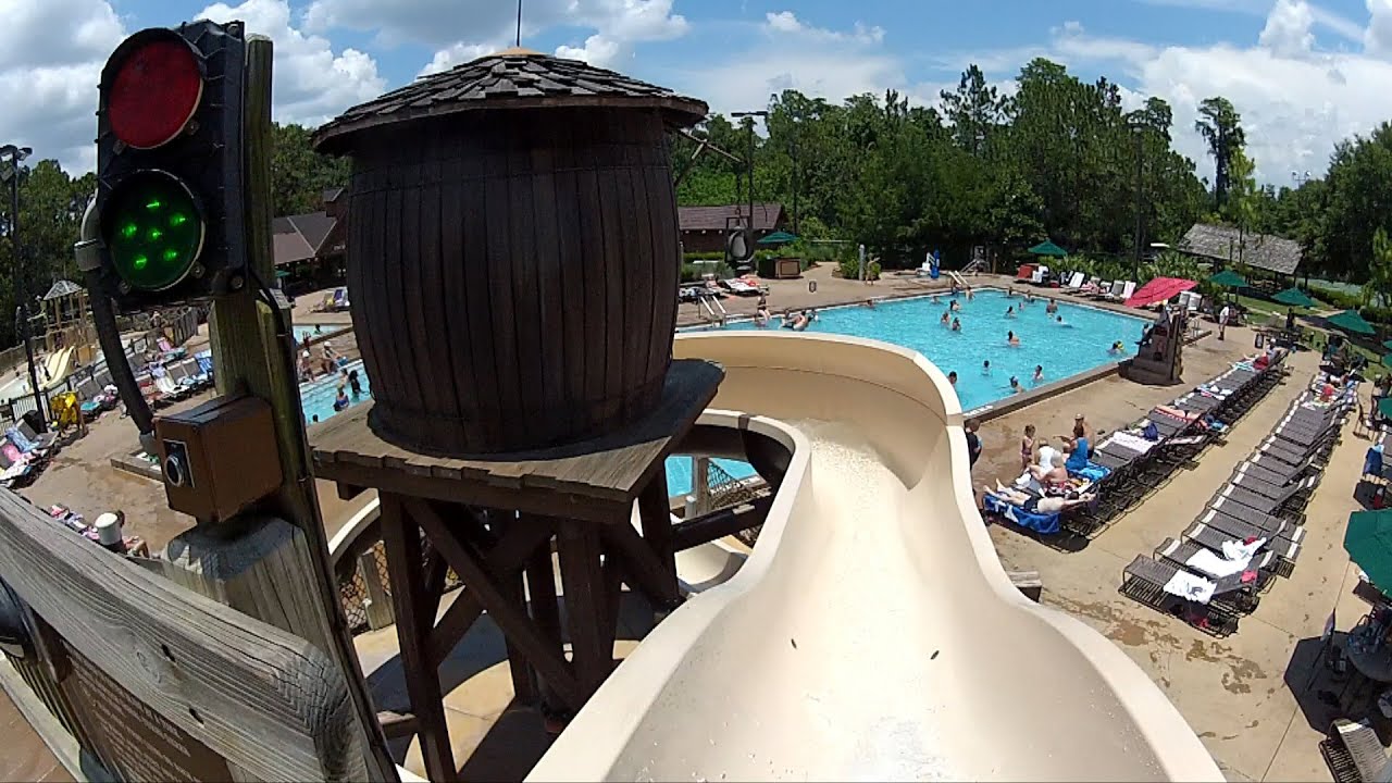 Disney's Fort Wilderness Meadow Swimming Pool Slide POV Ride, Summer at Walt Disney World