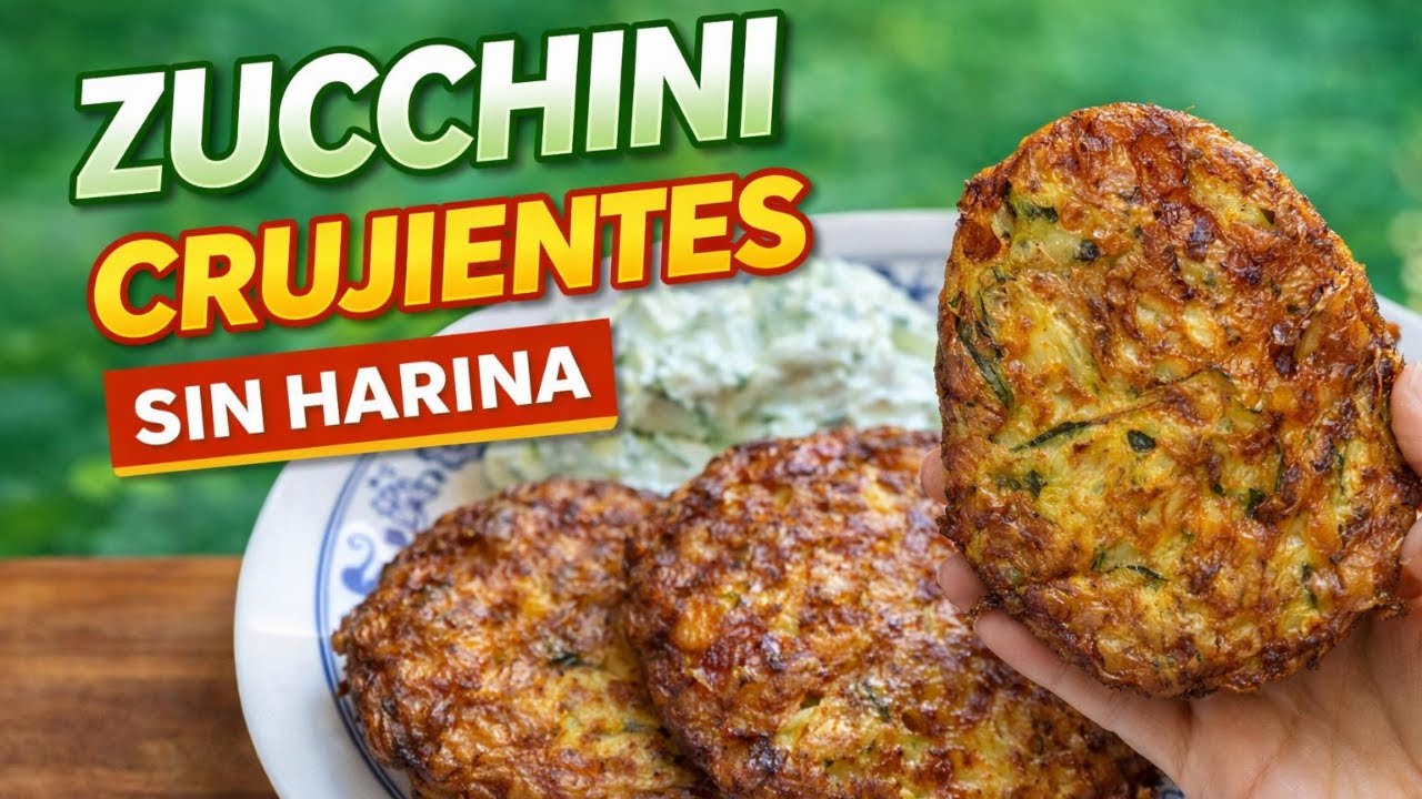 Tortas de Zucchini Crujientes en Freidora de Aire | Sin Harina