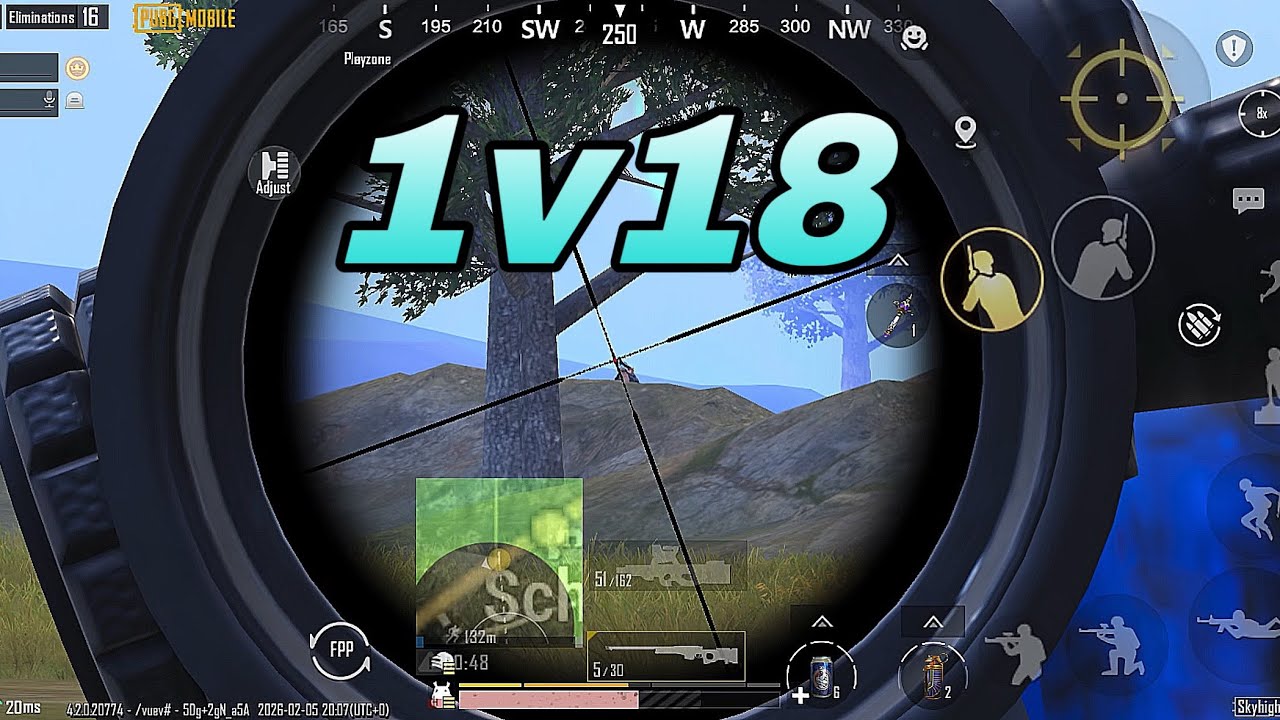 Crazy 1v18 Gameplay | PUBG MOBILR