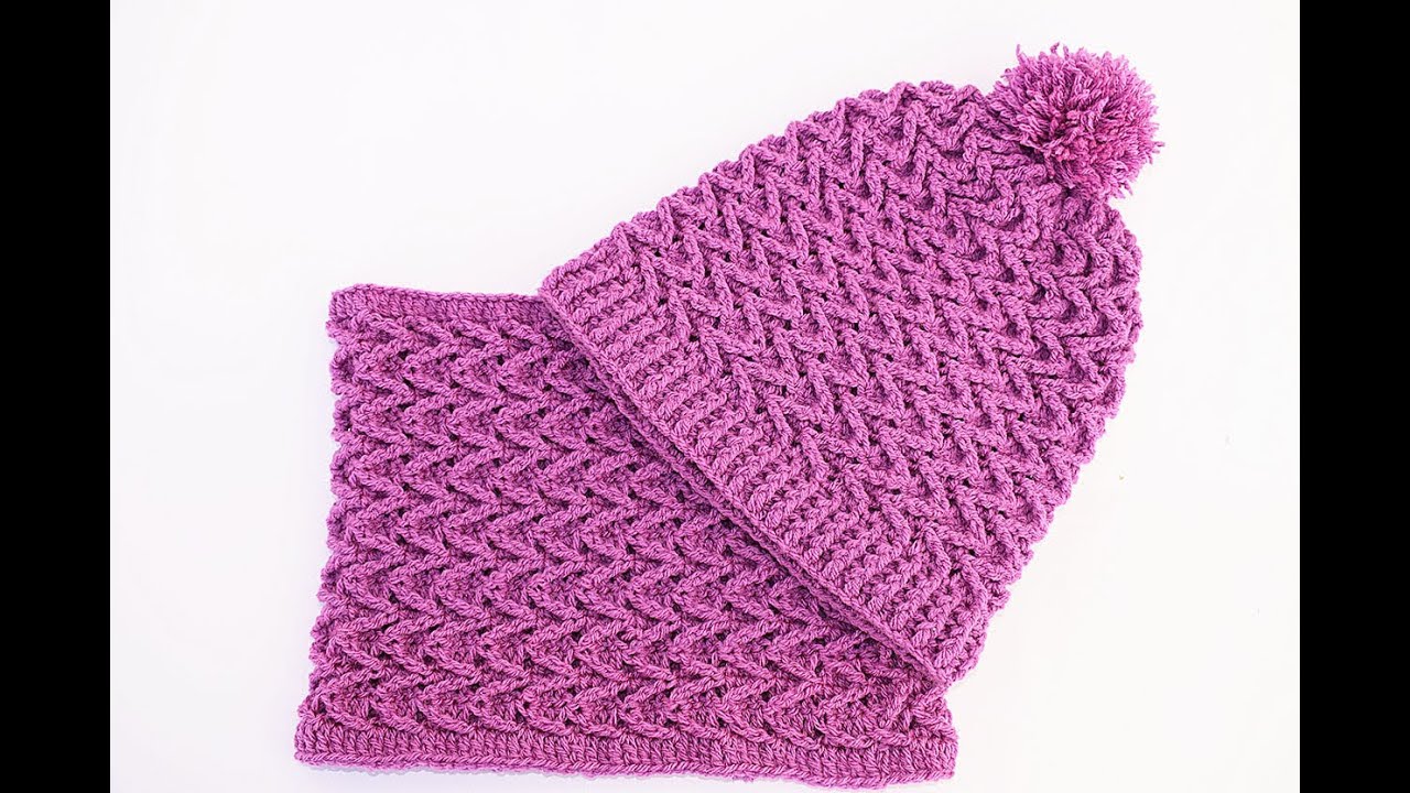 Crochet hat and scarf very easy set DIY