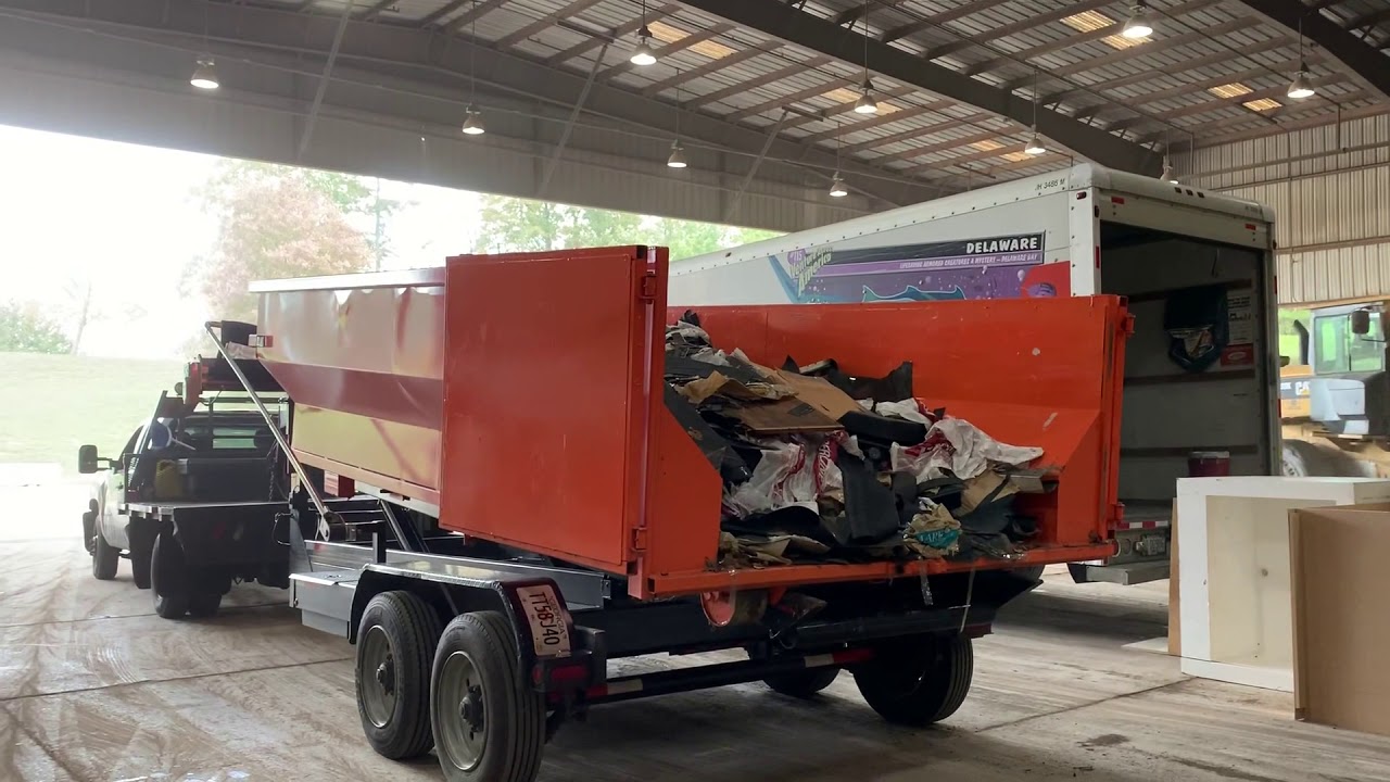 ⭐️ Emptying our 15 yard roll off dumpster with 20 squares of shingles ⭐️