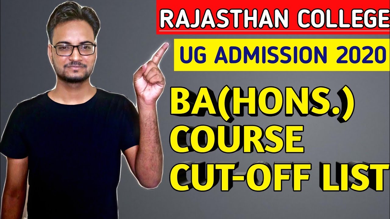 Rajasthan College BA (Hons.) Course Cut-Off List (Expected) | RU Admission 2020