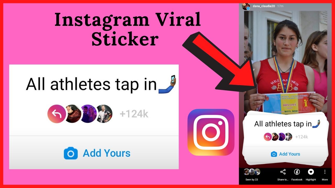 All Athletes Tap in  Add Yours Instagram Viral Sticker 2021