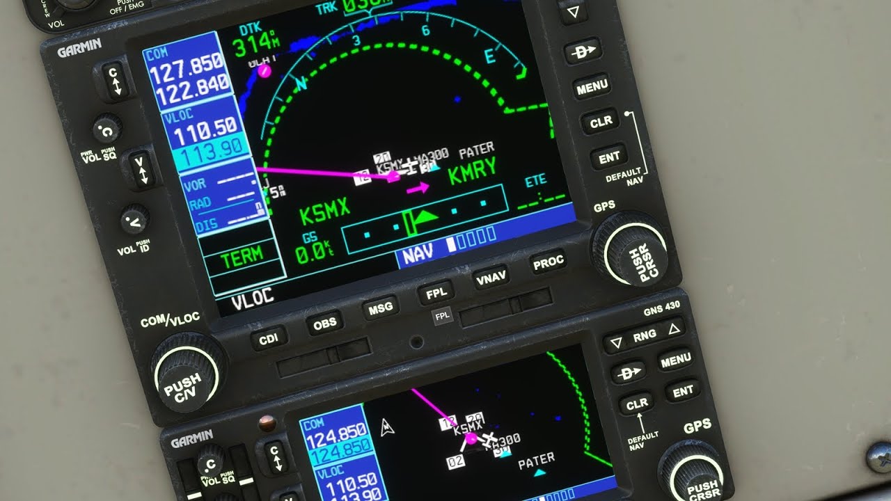 Beginners guide to programming flightplans in the Garmin GNS530 GPS in Microsoft Flight Simulator