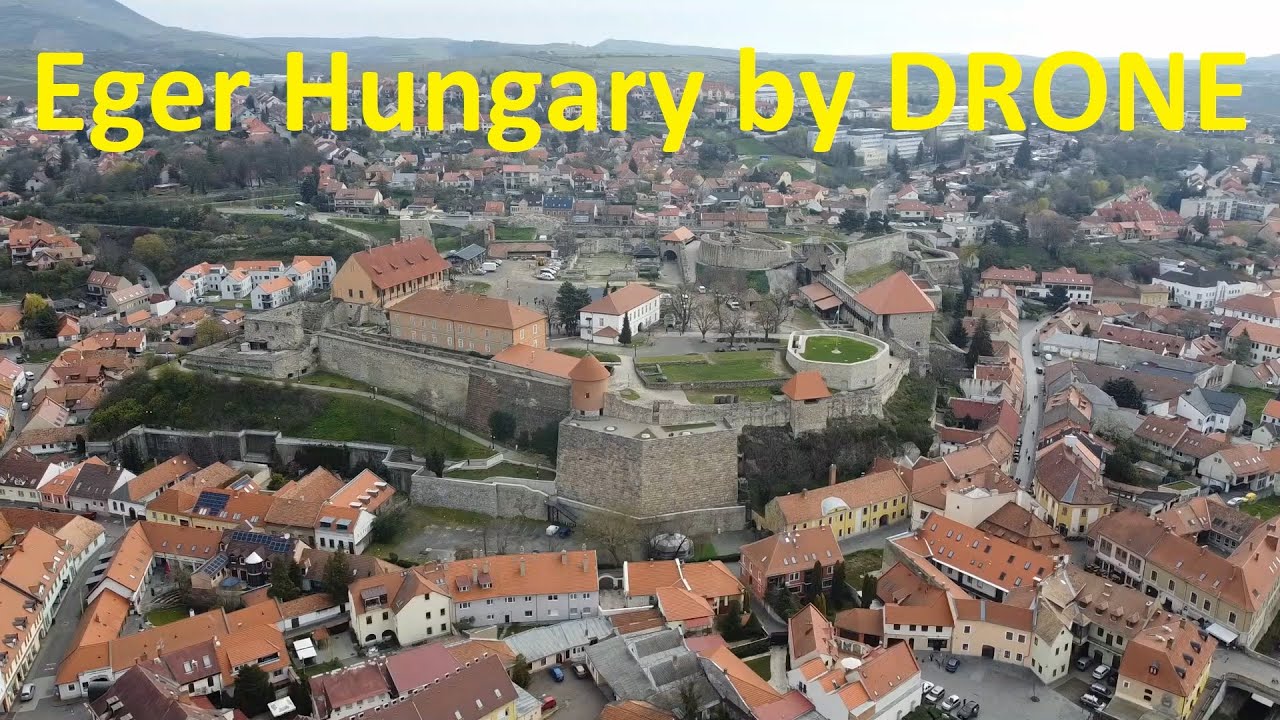 Eger City, Castle, Chruch, Basilica, Lyceum and more by DRONE - Eger Hungary - ECTV
