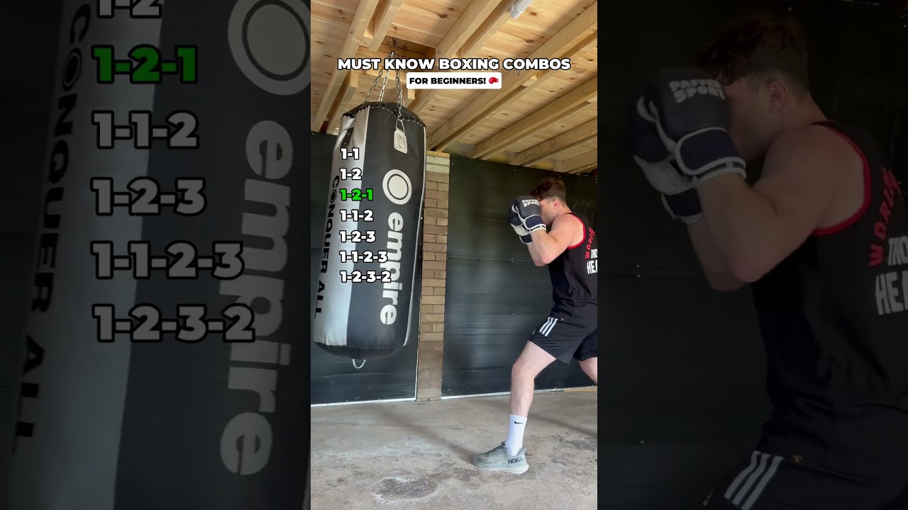 MUST KNOW BOXING COMBOS FOR BEGINNERS! 🥊🔥 #boxing #boxingtraining #boxingworkout #boxingdrills