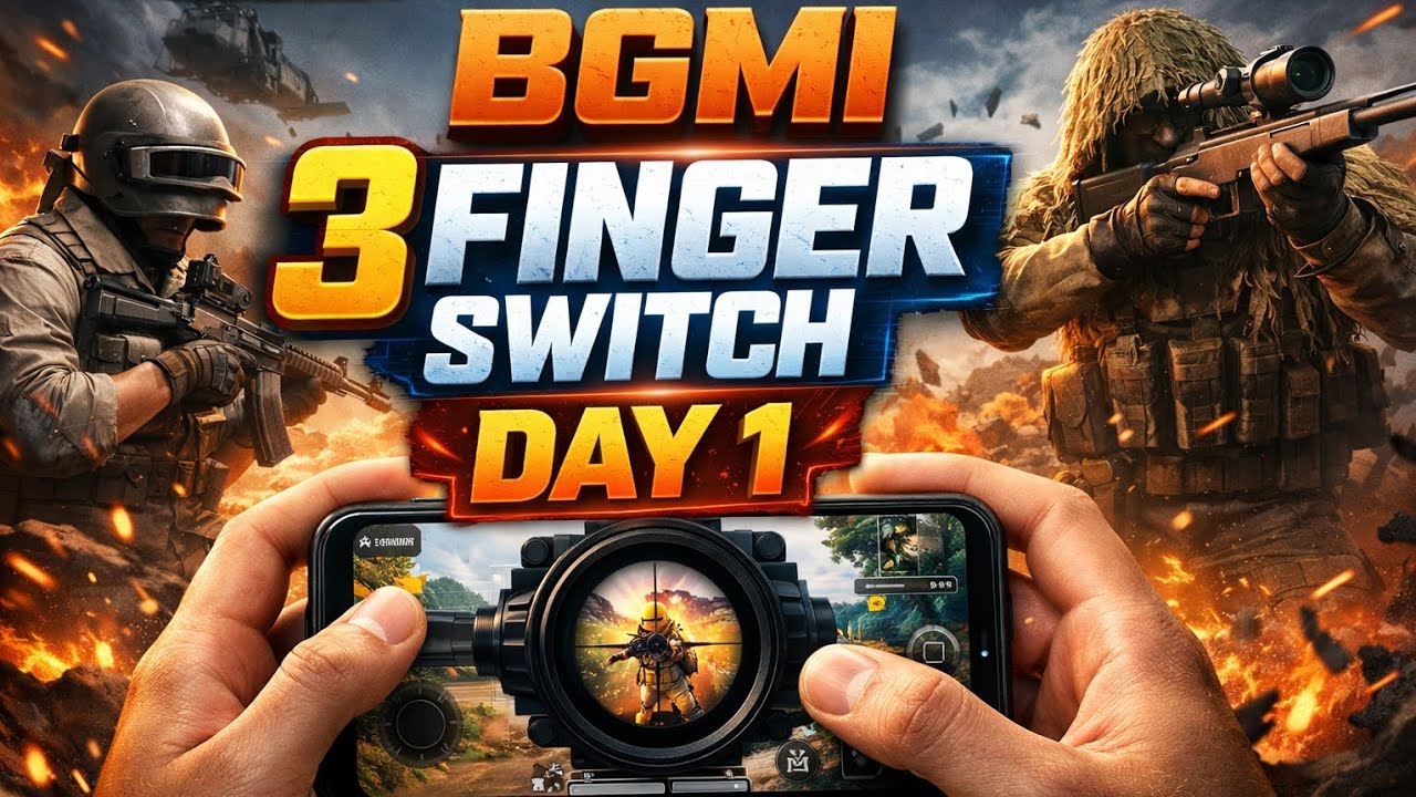 BGMI 2 Finger ➝ 3 Finger Control 😈 | First Day Gameplay 🔥
