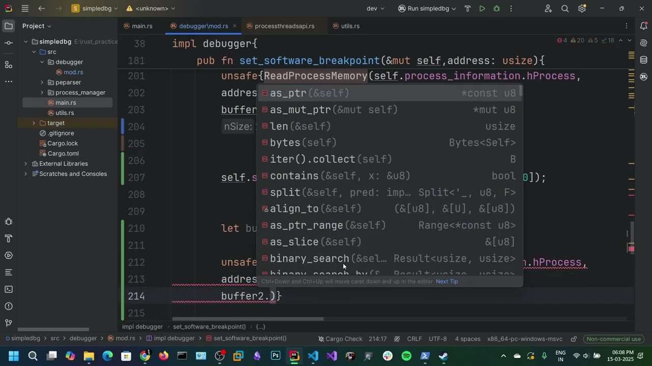 Writing Simple Debugger Part5:  Setting Software Breakpoints