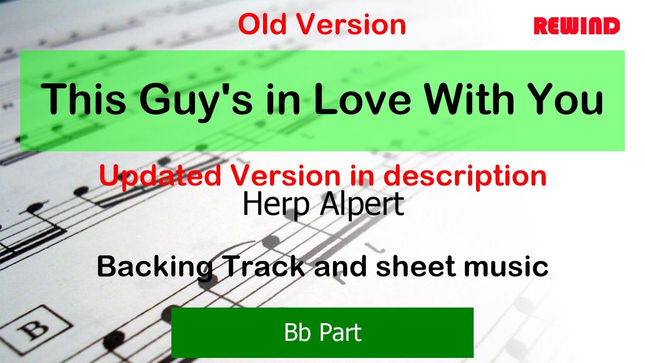 OLD VERSION Herp Alpert This Guy's in Love With You Tenor Sax Trumpet Clarinet Backing Track