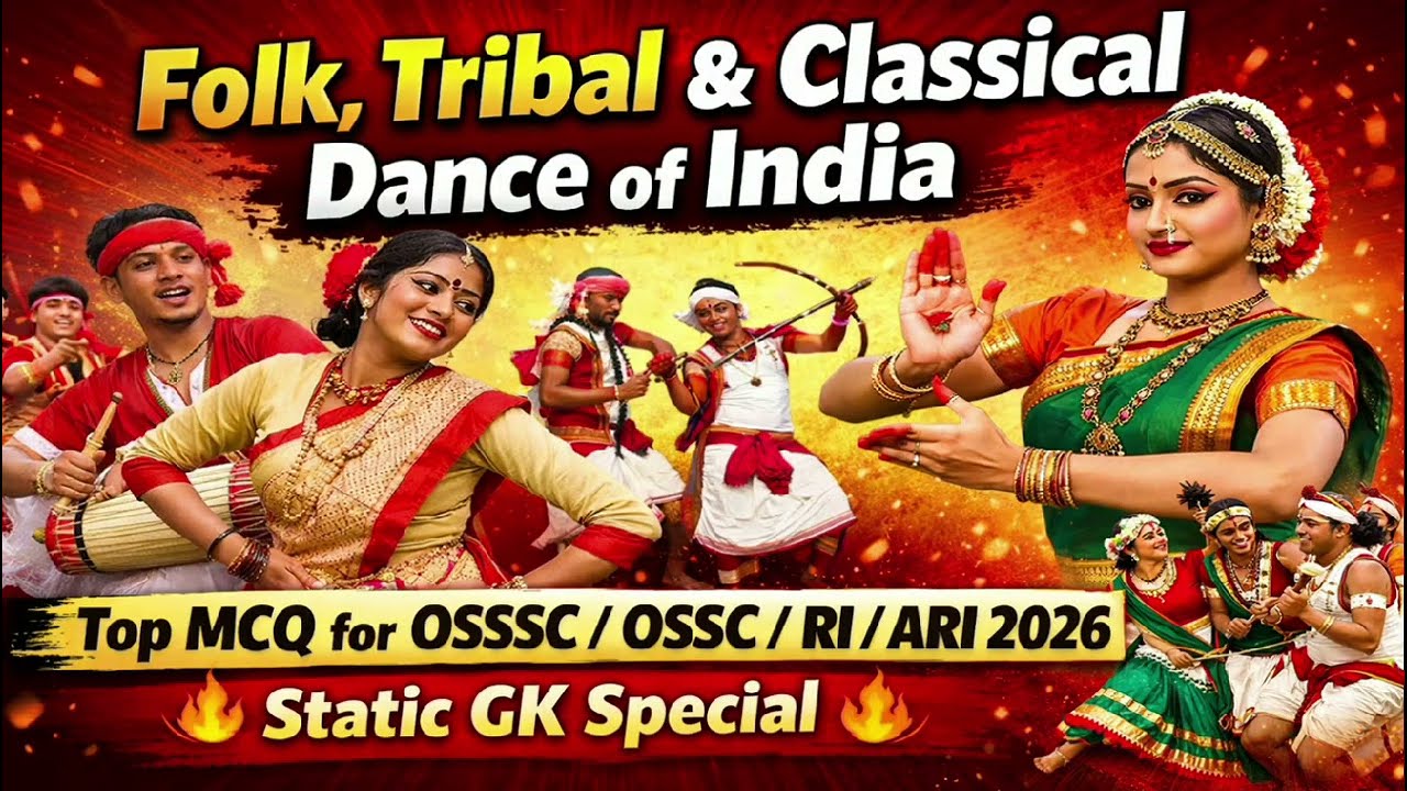 Classical,Folk & Tribal Dance of India Static GK !RI ARI ICDS SFS forestor forestguard