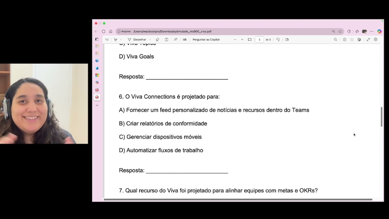 Simulado de questões MS-900 - (Tema: Microsoft Viva)