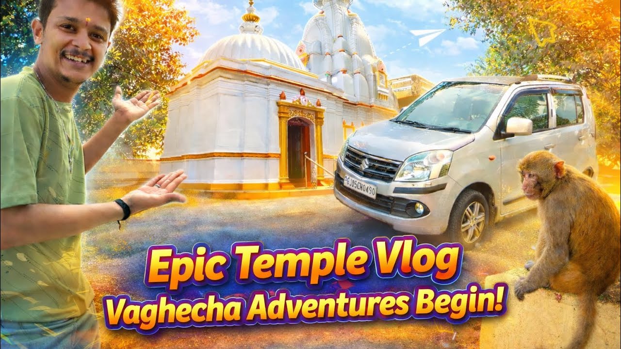 Epic Temple Vlog | Exploring the Beautiful Vaghecha Temple 🛕 | Peaceful & Fun Road Trip!