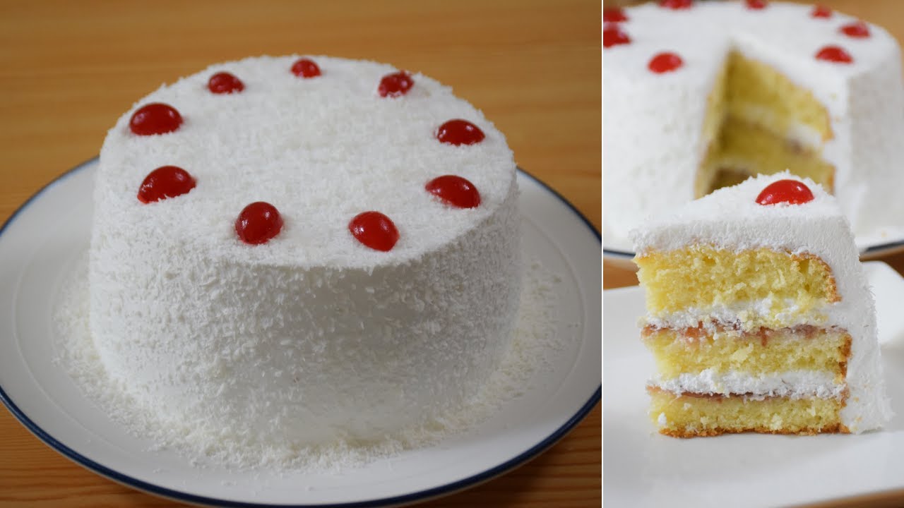 Coconut Cake | Coconut Sponge Cake | Very Soft And Spongy Cake