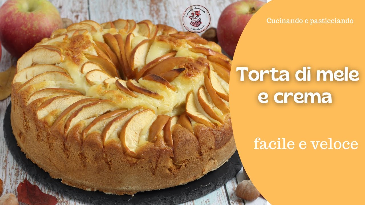 TORTA DI MELE CON CREMA PASTICCERA, SUPER GOLOSA IMPOSSIBILE NON FARE IL BIS🍰🍰🍰