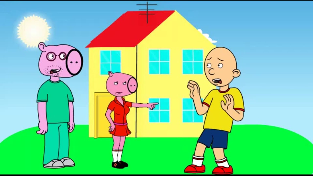 Caillou grounds Peppa pig and Gets Ungrounded (Most Popular Video).