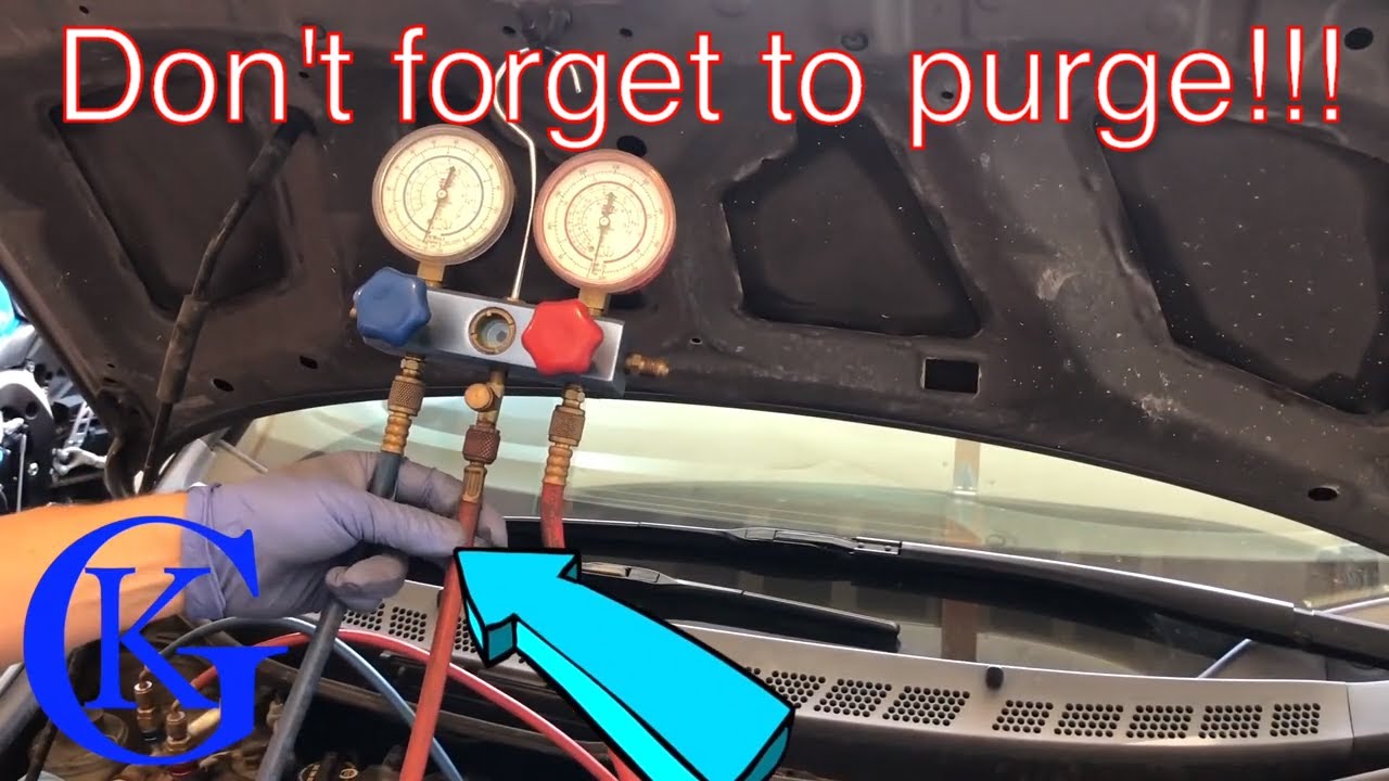 How to recharge AC system with gauges properly and evacuate