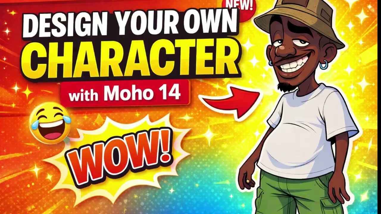 Moho 14 Character Design Tutorial for Beginners  step by step part 1