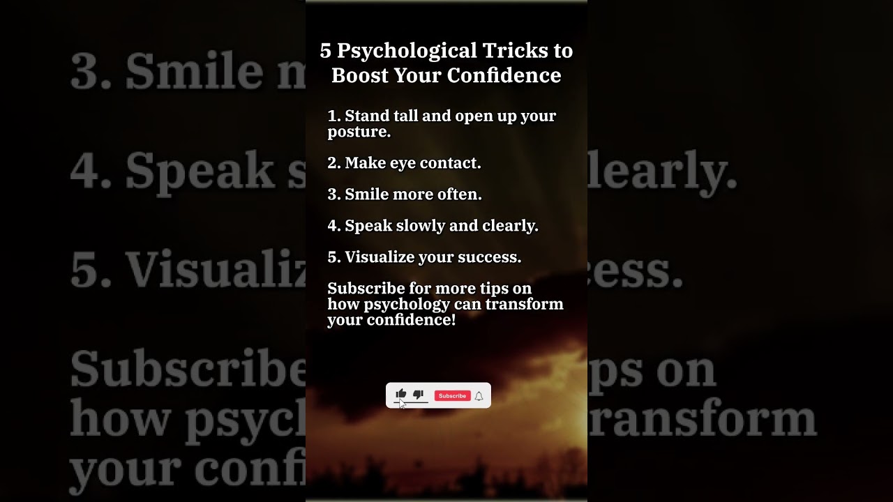 5 Psychological Tricks to Boost Your Confidence #confidence #goalmastery
