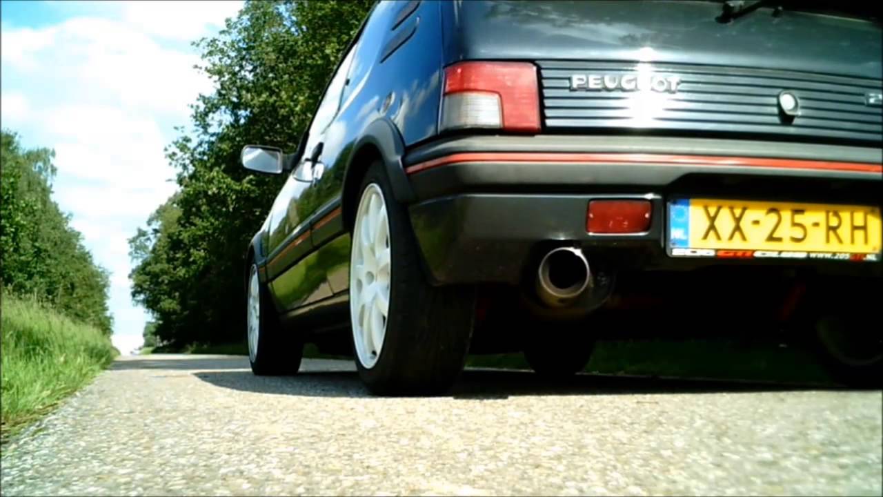 205 Gti turbo exhaust sound + driving